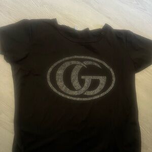 Kids Black T-Shirt with Silver Logo